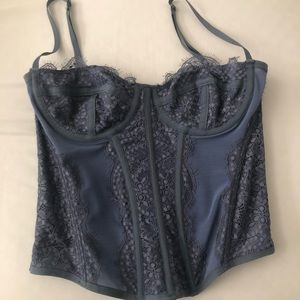Blue corset urban outfitters top